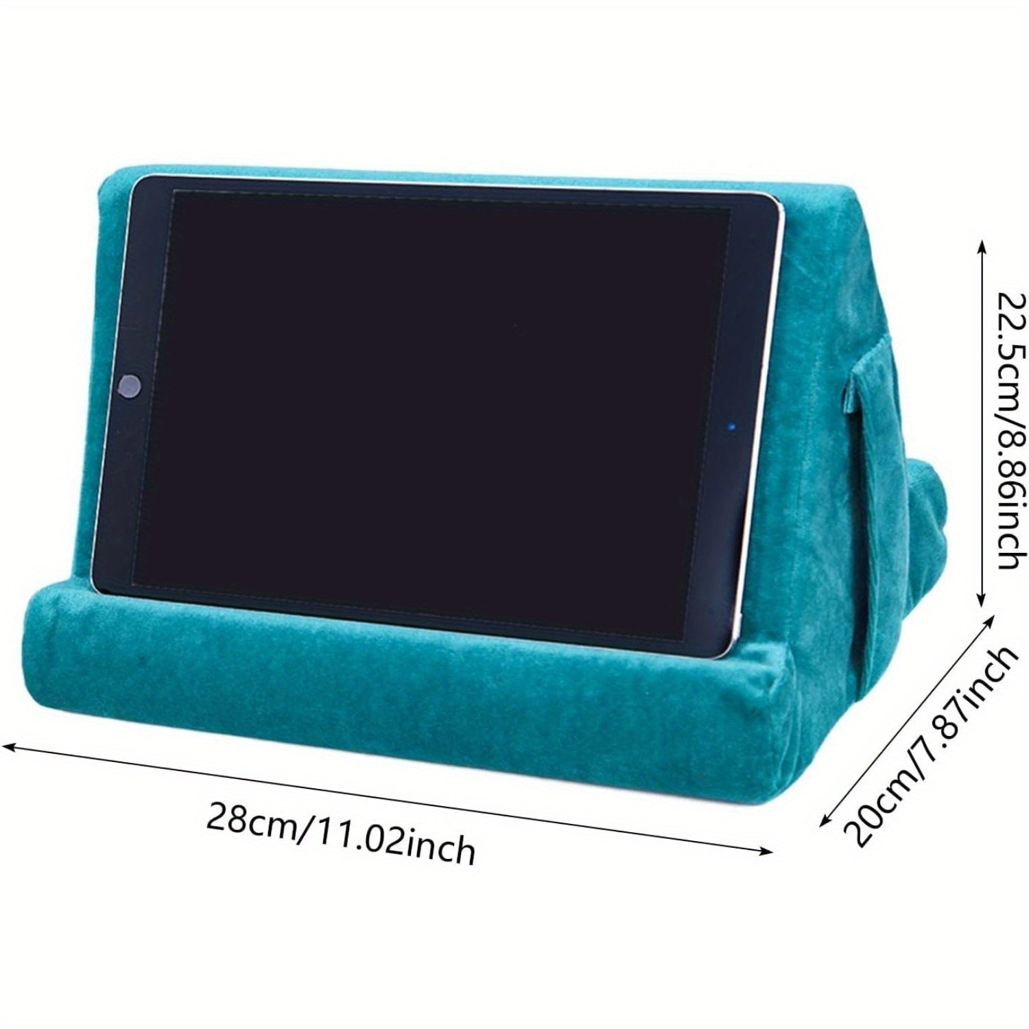 Multi-Angle Tablet Stand with Soft Pad and Net Pocket: Universal Phone Pad Stands for Lap, Knee, Sofa and Bed - Suitable for Tablets and Smartphones - Nylon Material
